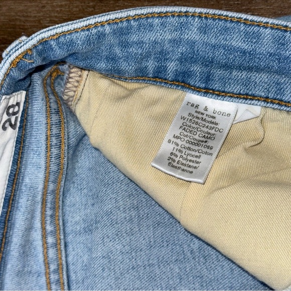 Rag & Bone CateMid Rise Faded Camo Cigarette Ankle Skinny Jeans blue - Picture 7 of 12